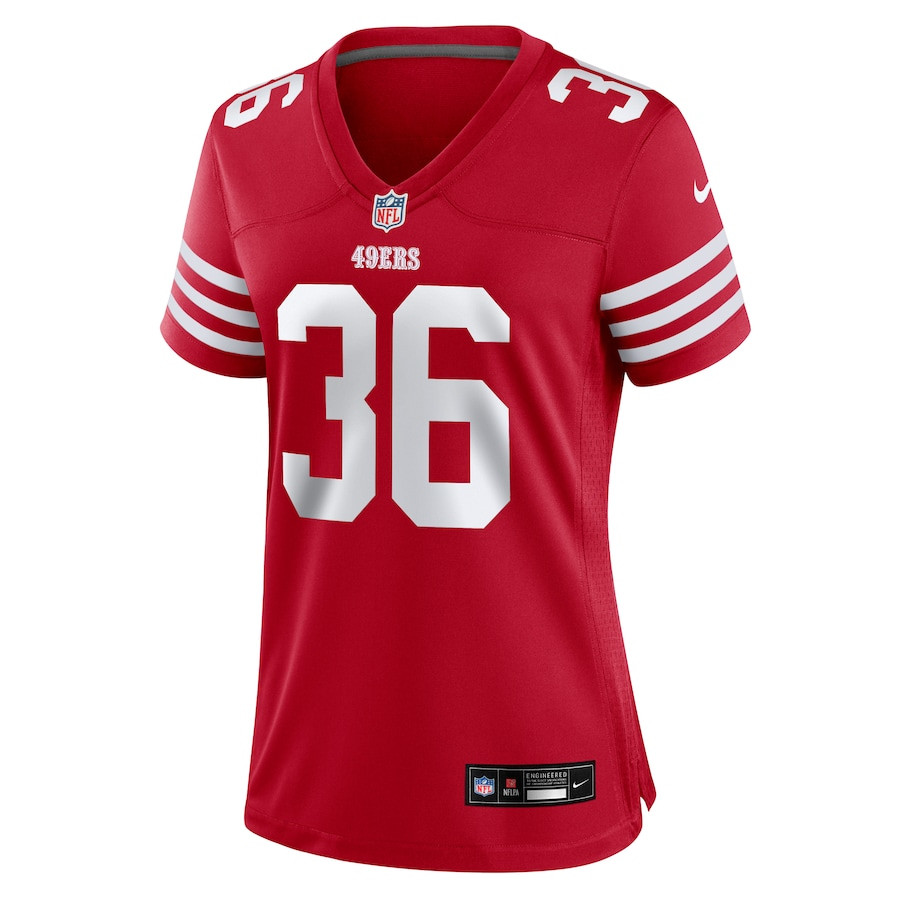 Curtis Robinson 36 San Francisco 49ers Game Scarlet NFL Jersey Women's