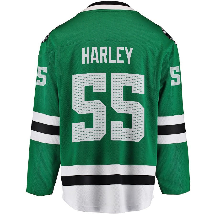 Thomas Harley 55 Dallas Stars 2024 Playoffs Patch Home Green NHL Jersey Men's