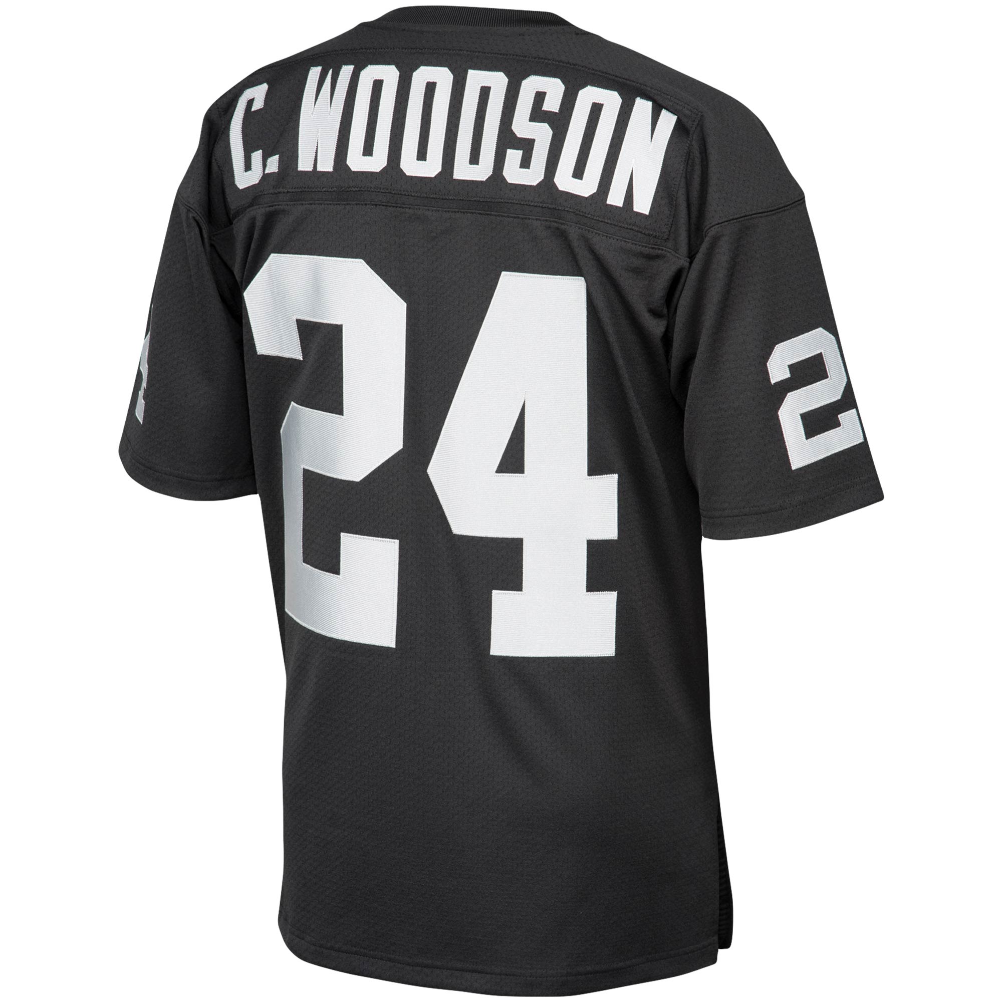 Las Vegas Raiders 2002 Charles Woodson Mitchell Ness Black Throwback Retired Player NFL Jersey Men's