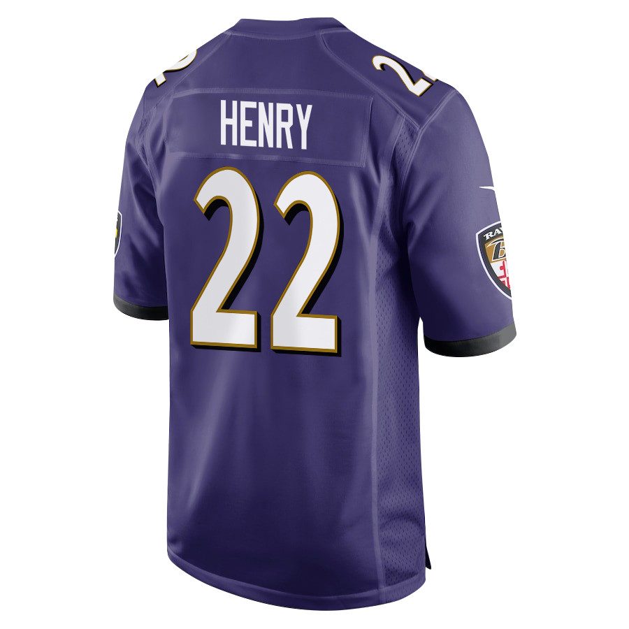 Derrick Henry 22 Baltimore Ravens Game Purple NFL Jersey Men's