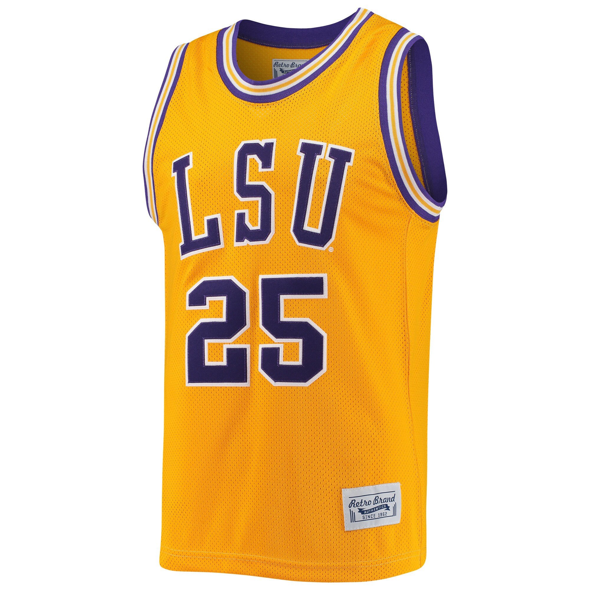 Ben Simmons #25 LSU Tigers Retro Classic Gold NCAA Jersey Men's