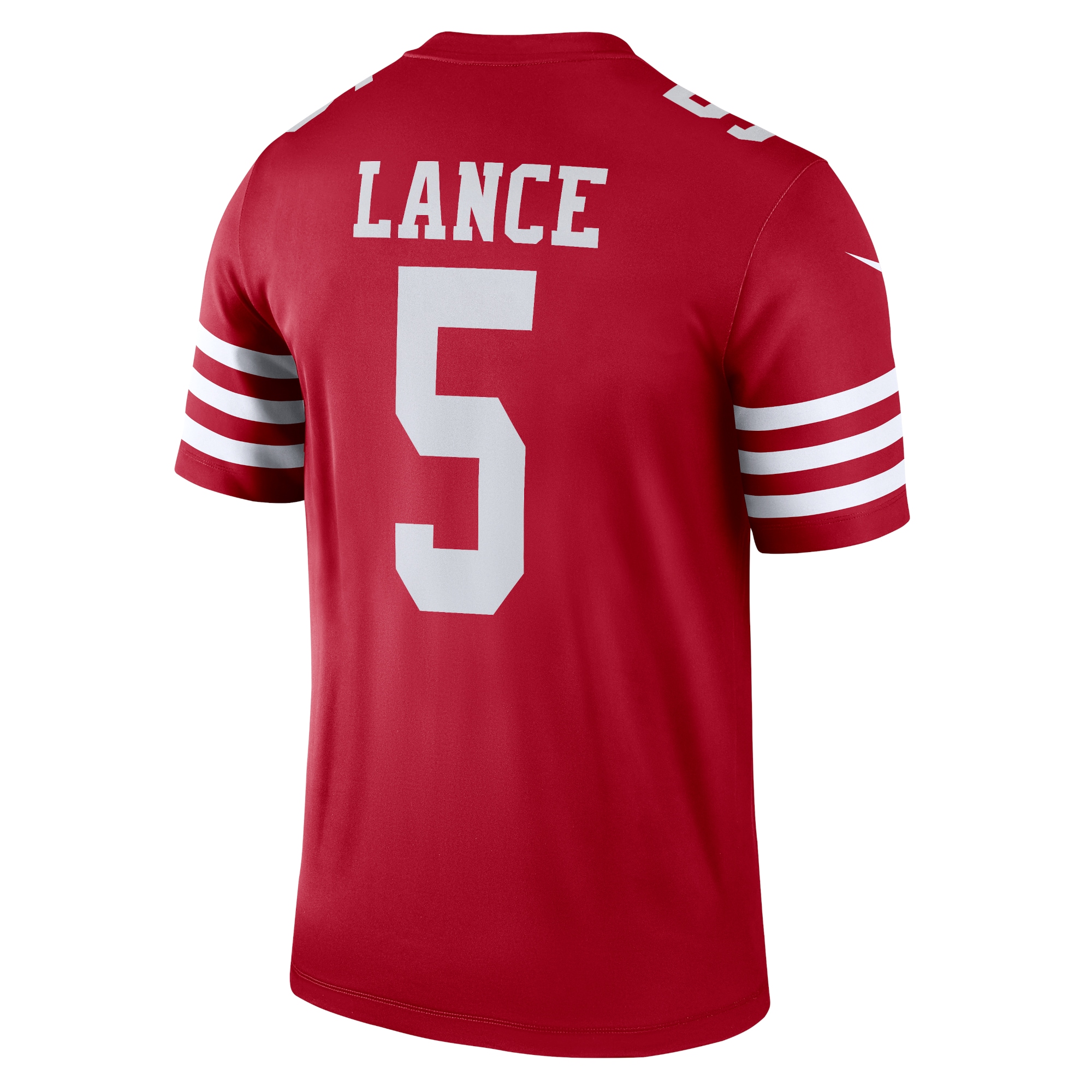 San Francisco 49ers Trey Lance Scarlet Team Legend Player Performance Top NFL Jersey Men's