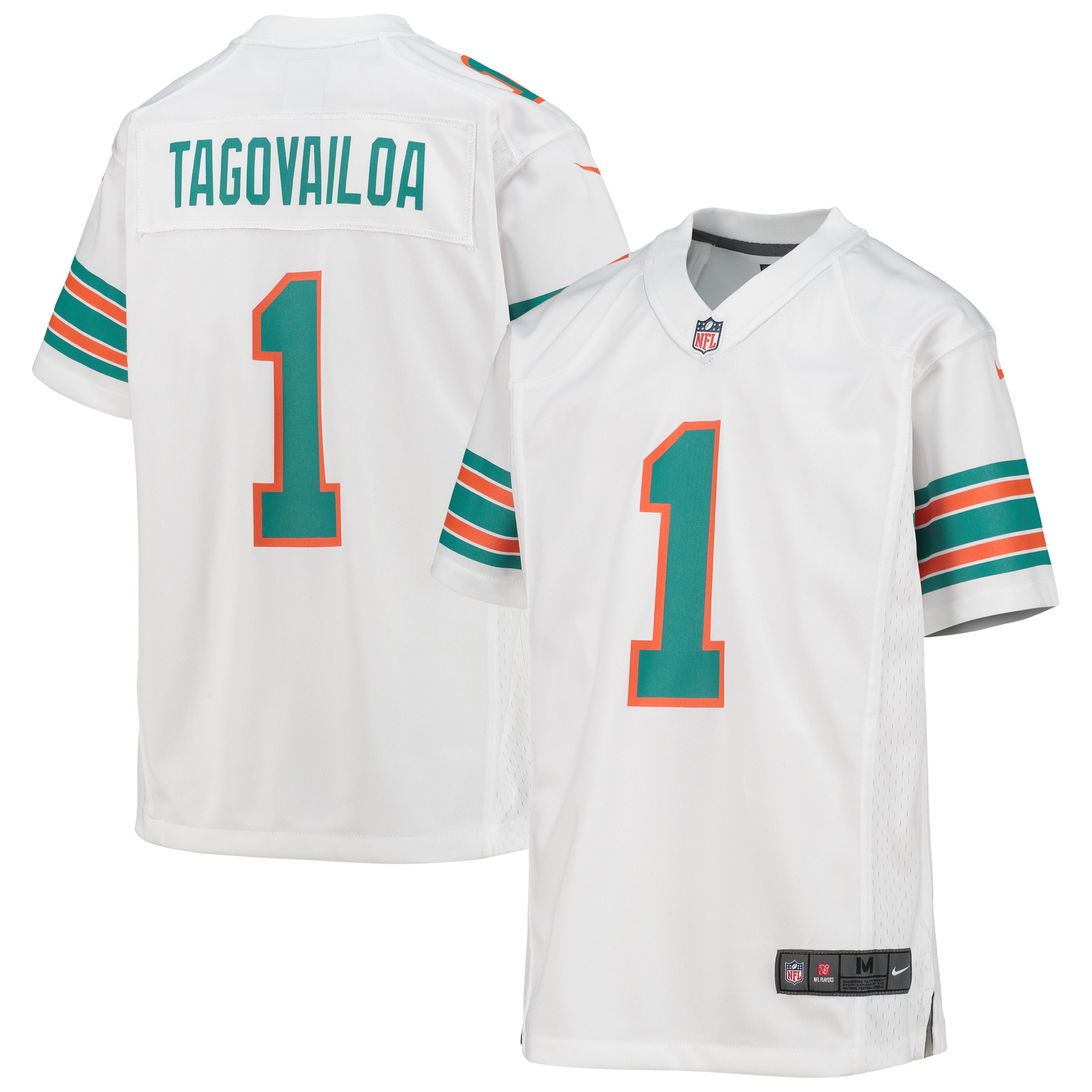 Miami Dolphins Tua Tagovailoa White Game NFL Jersey Youth