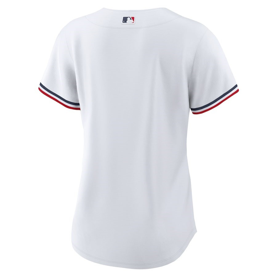 Minnesota Twins Home Team Logo White MLB Jersey Women's
