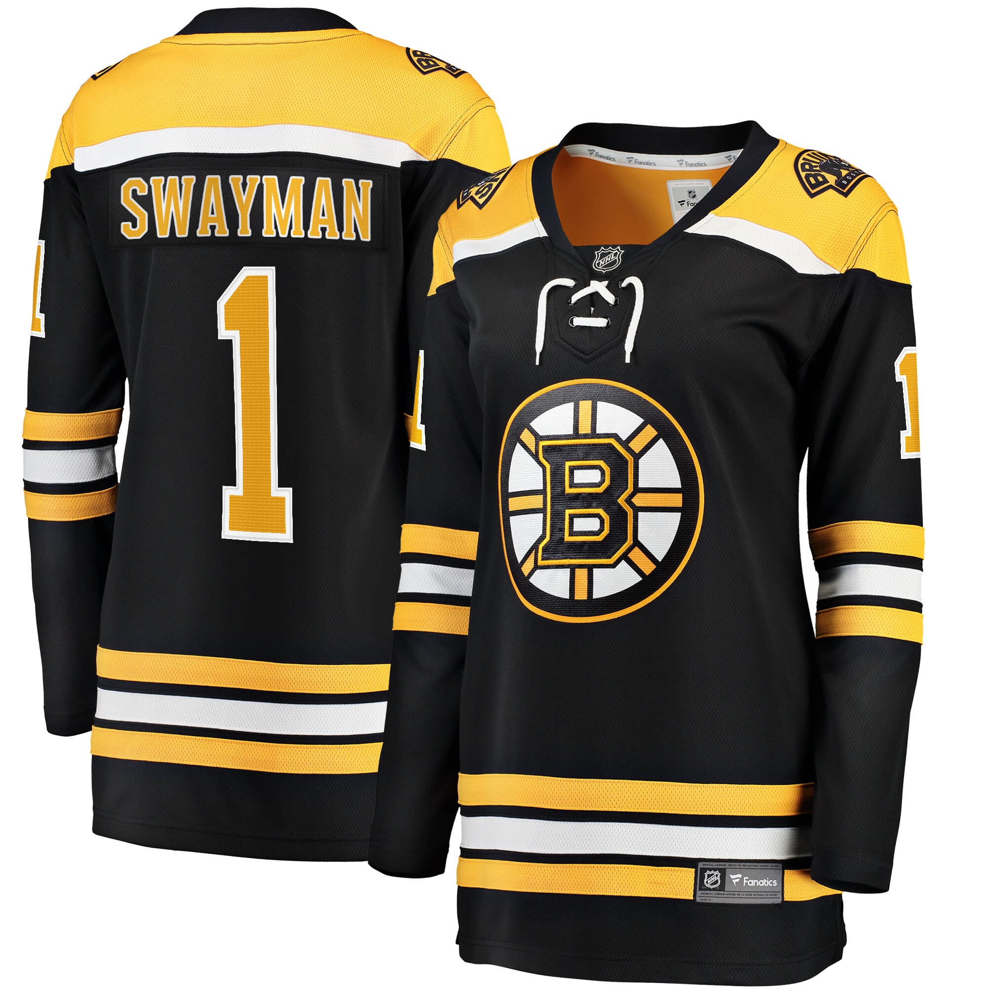 Boston Bruins Jeremy Swayman Black Home Breakaway NHL Jersey Women's