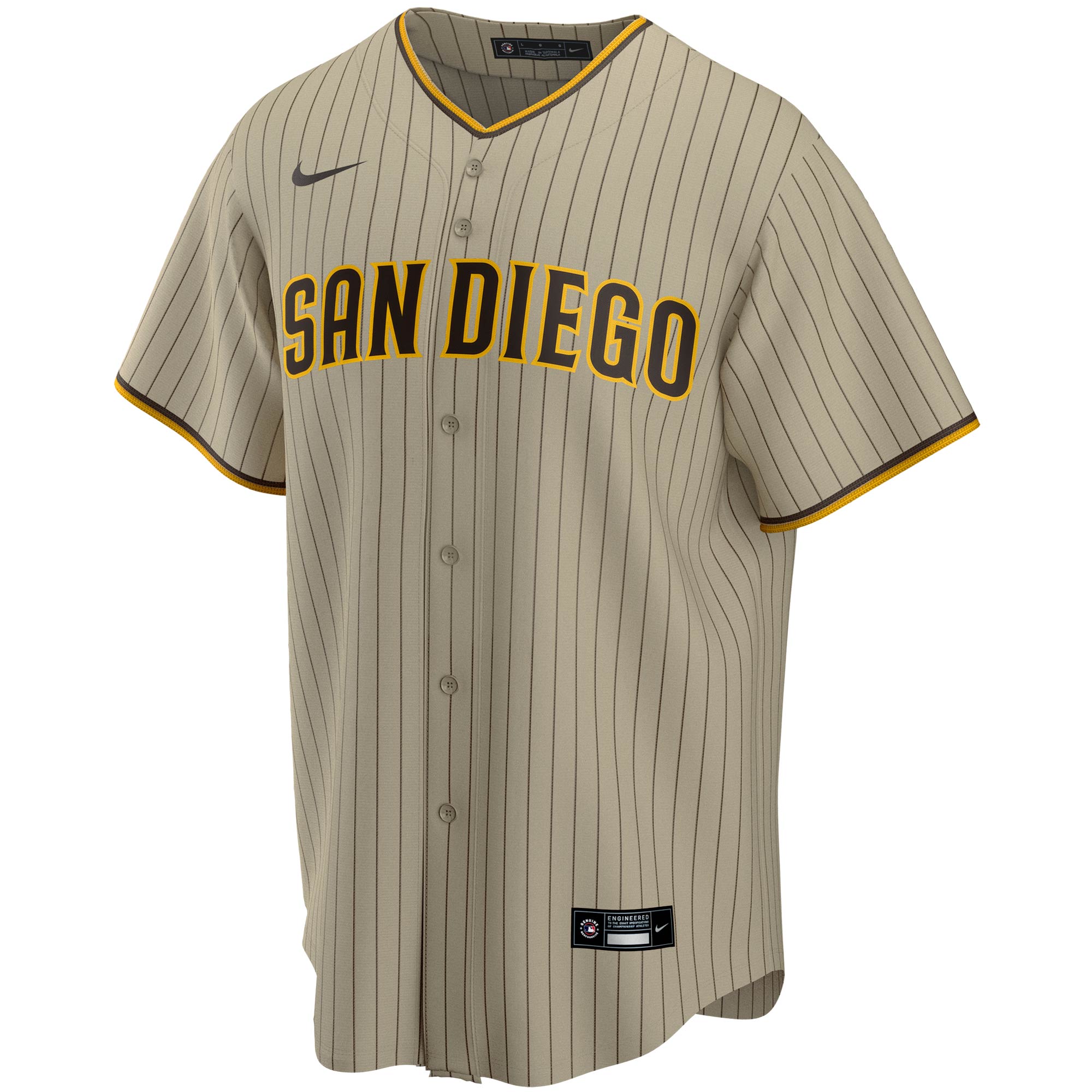 San Diego Padres Tan Alternate Team MLB Jersey Men's