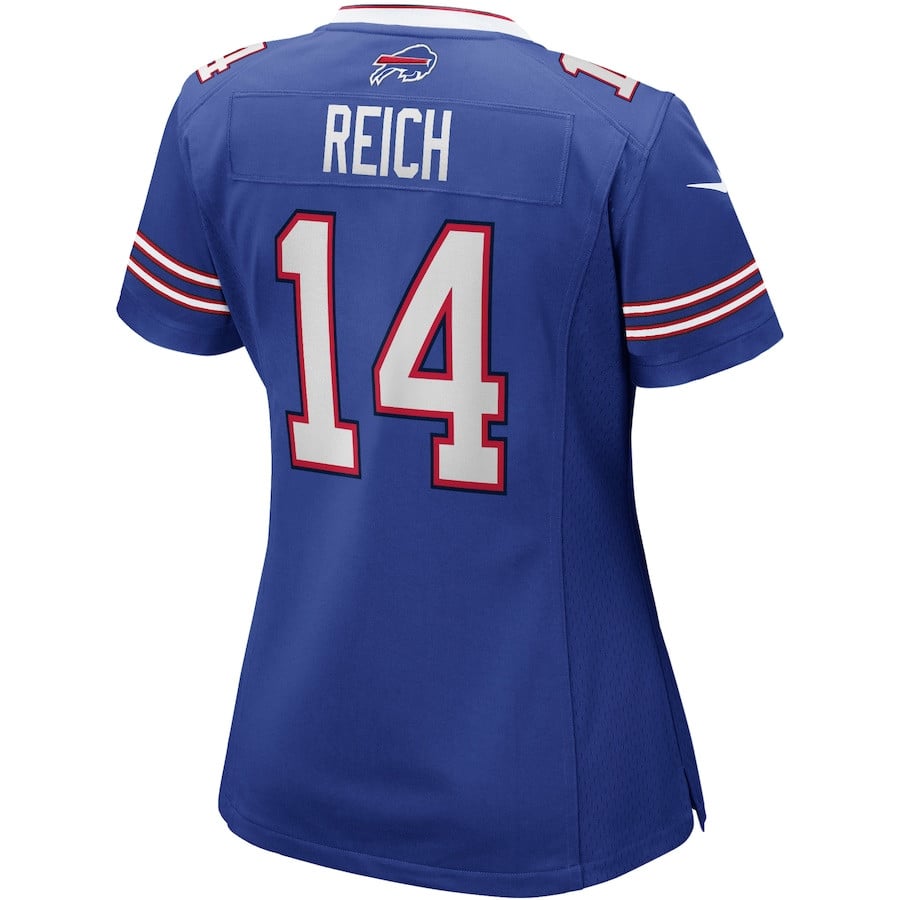 Frank Reich 14 Buffalo Bills Game Retired Royal NFL Jersey Women's