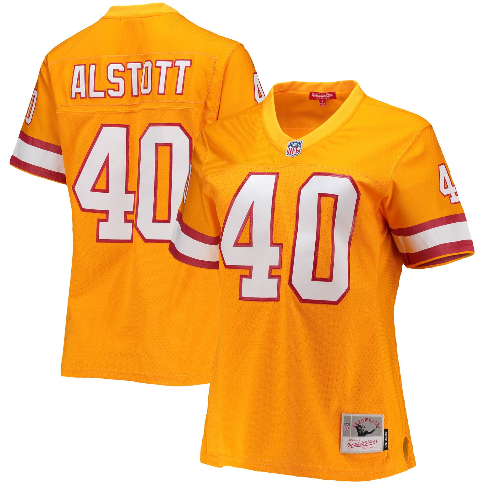 Tampa Bay Buccaneers Mike Alstott Mitchell Ness Orange Legacy Player NFL Jersey Women's