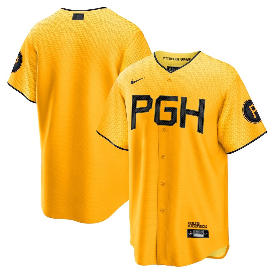 Pittsburgh Pirates 2023 City Connect Gold MLB Jersey Men's