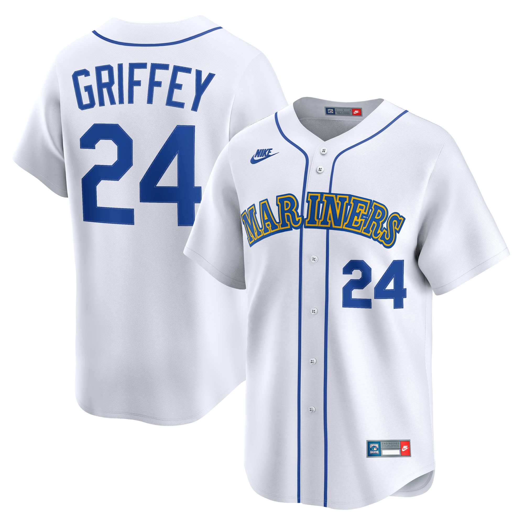 Seattle Mariners Ken Griffey Jr. White Throwback Cooperstown Collection Limited MLB Jersey Men's