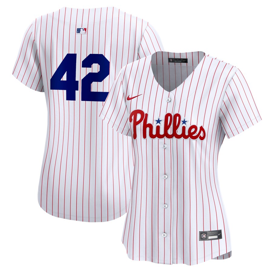Philadelphia Phillies Women's 2024 Jackie Robinson Day Home Limited Jersey White