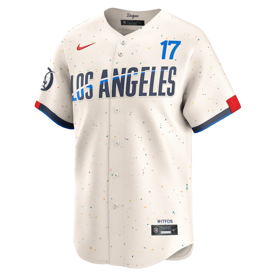 Shohei Ohtani 17 Los Angeles Dodgers 2024 City Connect Limited Cream MLB Jersey Men's