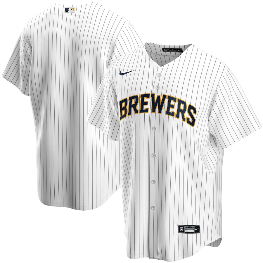 Milwaukee Brewers Youth Home Team Jersey White