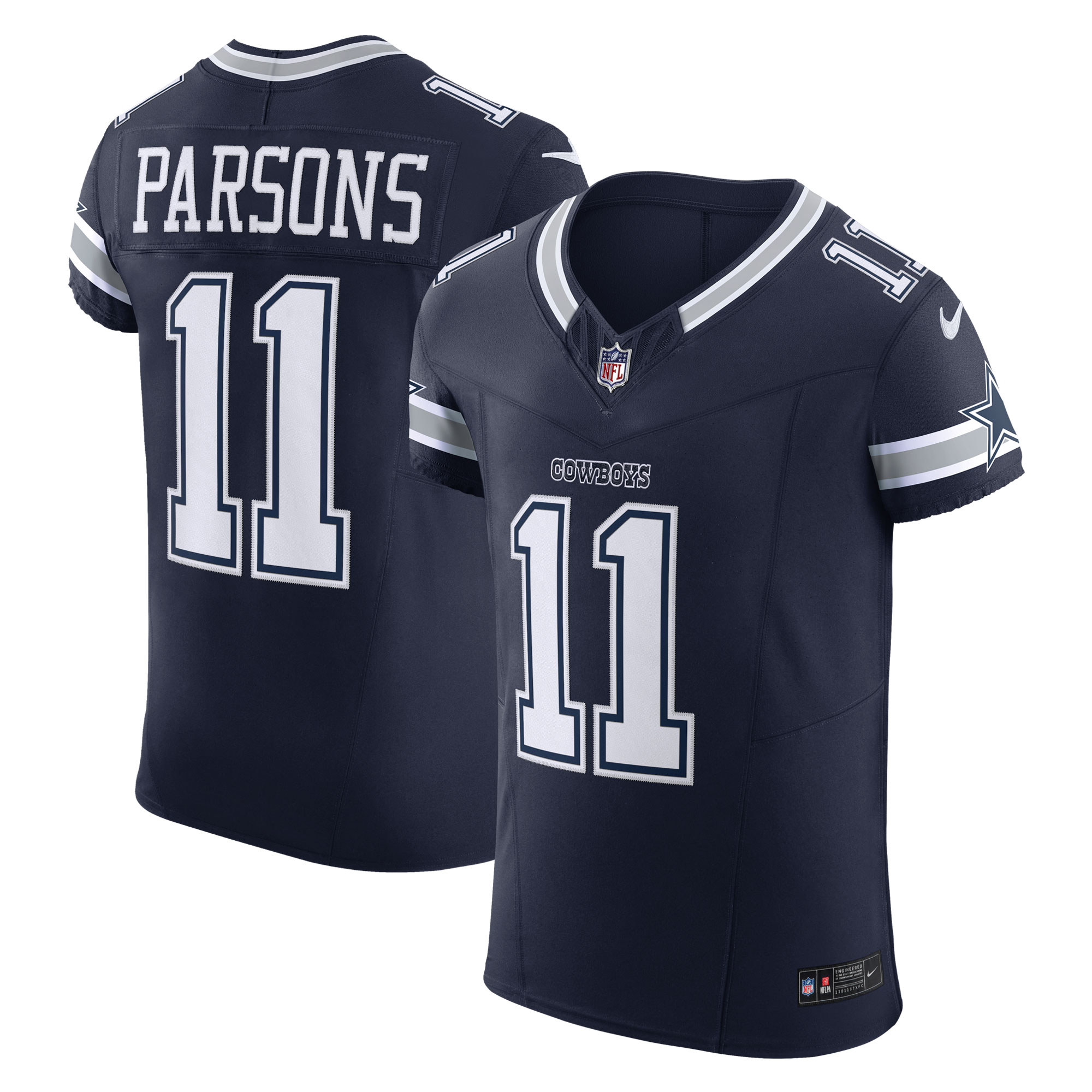 Dallas Cowboys Micah Parsons Navy Vapor F.U.S.E. Elite NFL Jersey Men's
