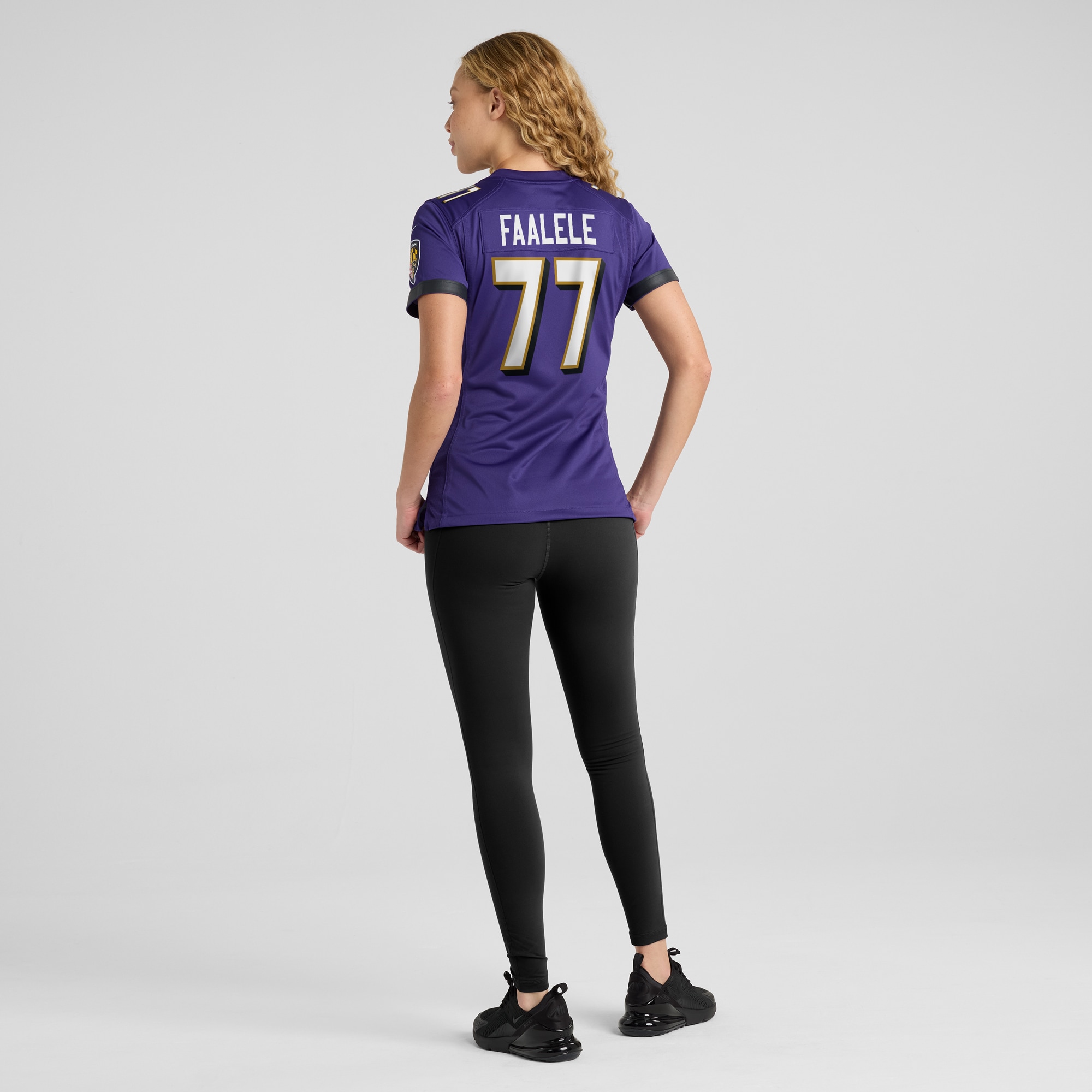 Baltimore Ravens Daniel Faalele Purple Player Game NFL Jersey Women's
