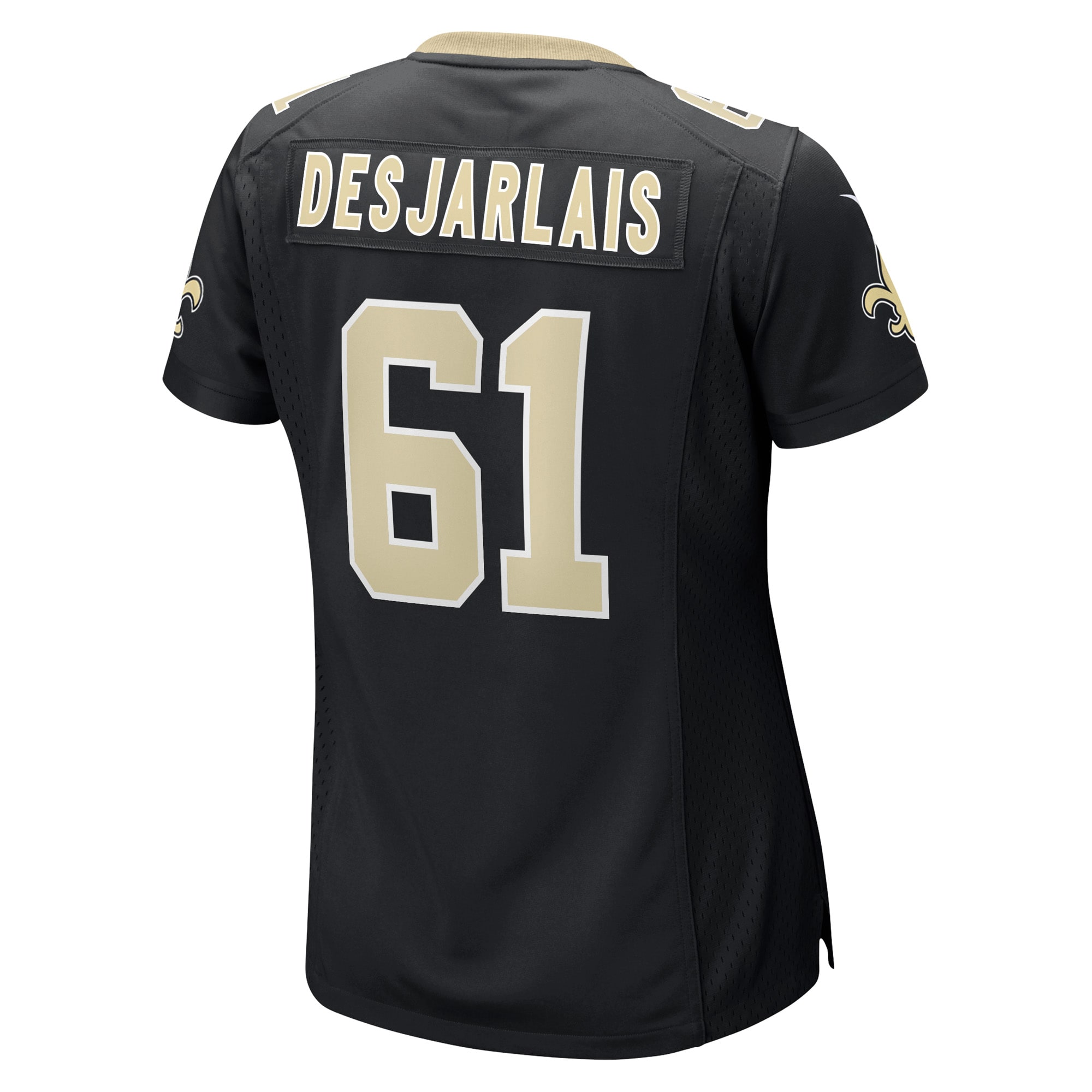 New Orleans Saints Drew Desjarlais Black Game Player NFL Jersey Women's
