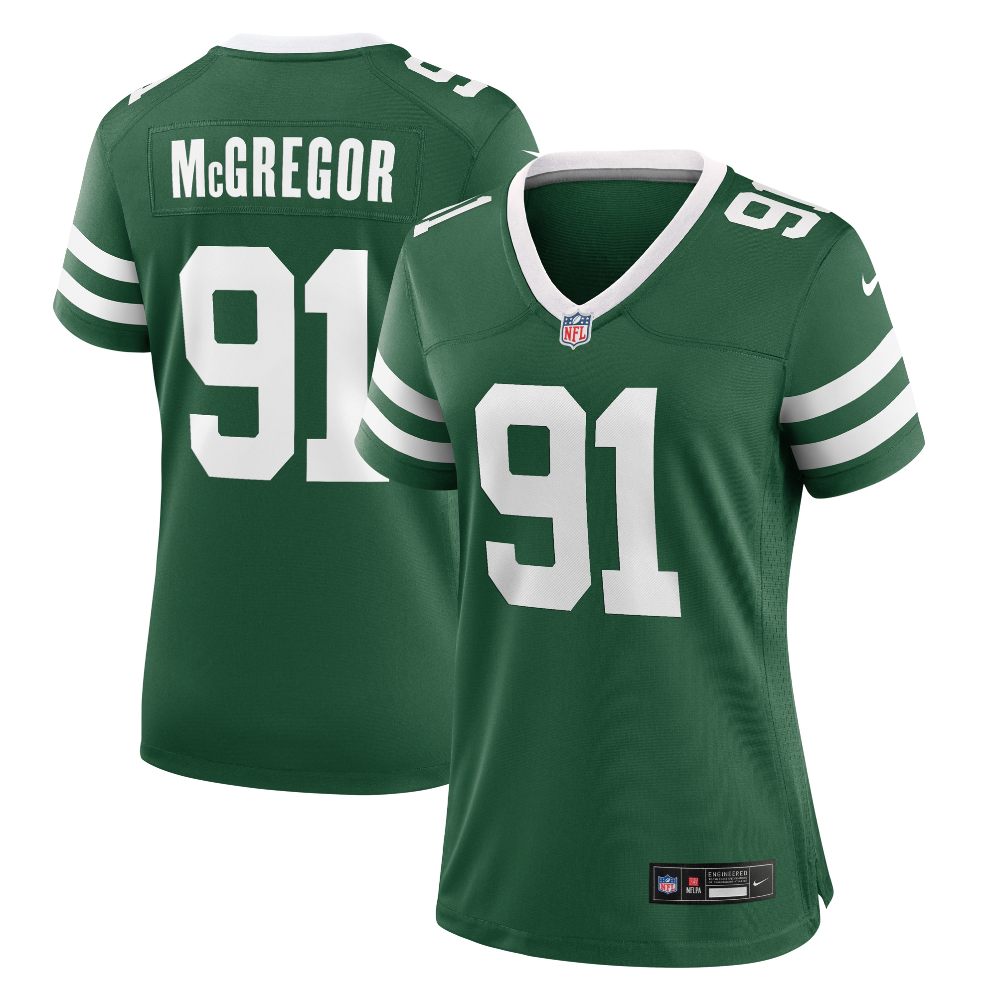New York Jets Braiden McGregor Legacy Green Team Game NFL Jersey Women's