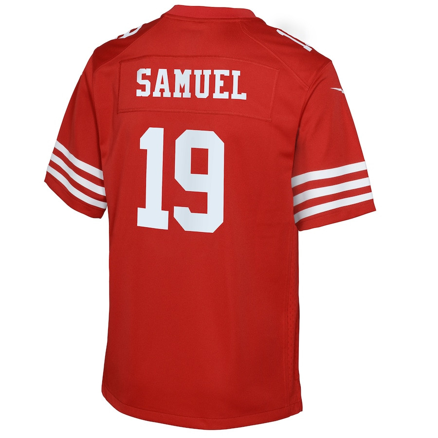 Deebo Samuel 19 San Francisco 49ers Game Scarlet NFL Jersey Youth