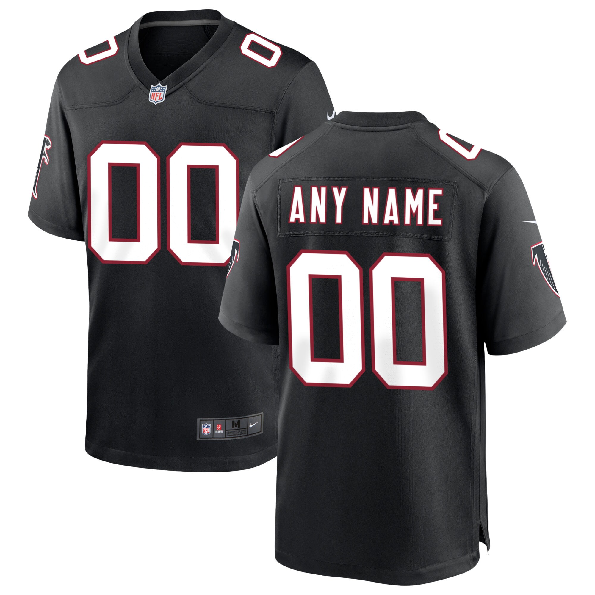 Atlanta Falcons Black Throwback Custom Game NFL Jersey Men's