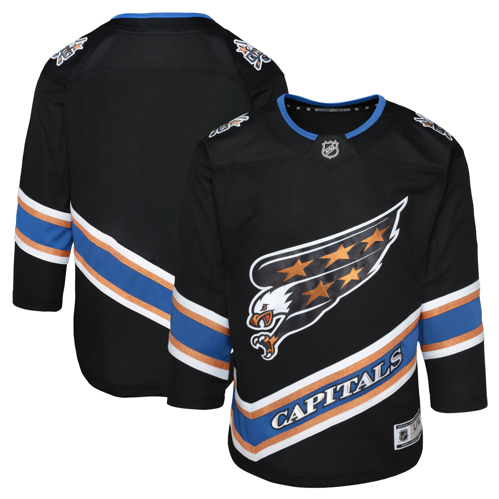 Washington Capitals Black Alternate 50th Anniversary Premier NHL Jersey Youth