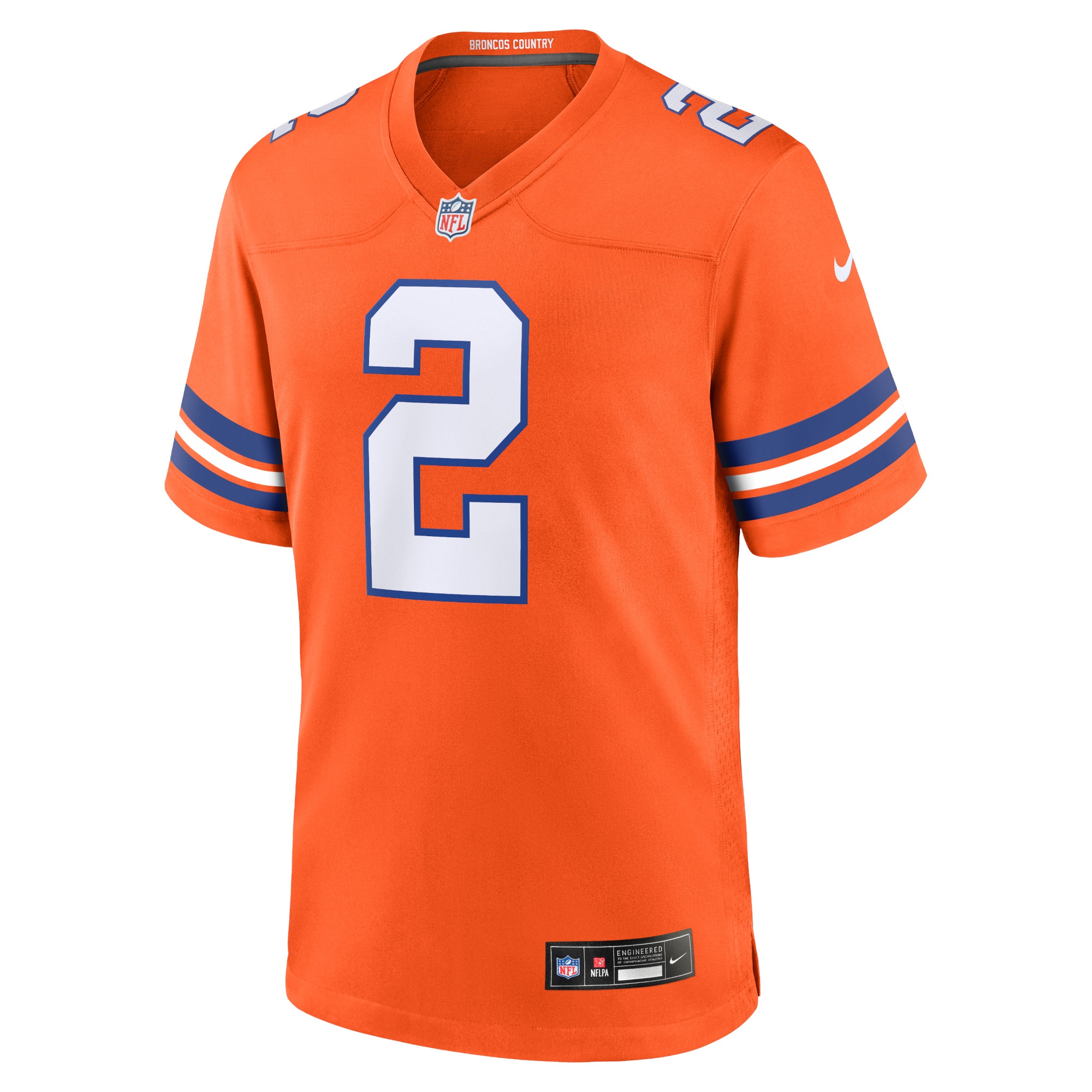 Denver Broncos Patrick Surtain II Orange Mile High Collection 1977 Throwback Player Game NFL Jersey Men's