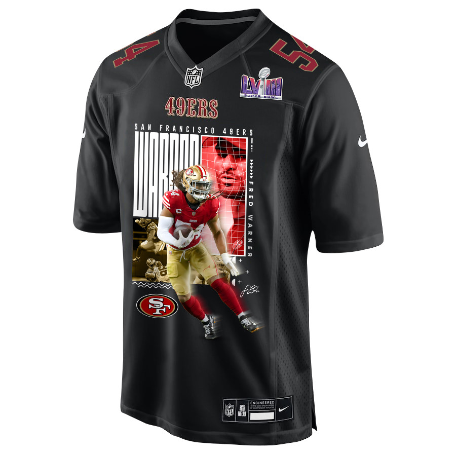 Fred Warner 54 San Francisco 49ers All-Pro Fred Fashion Game Carbon Black NFL Jersey Men's