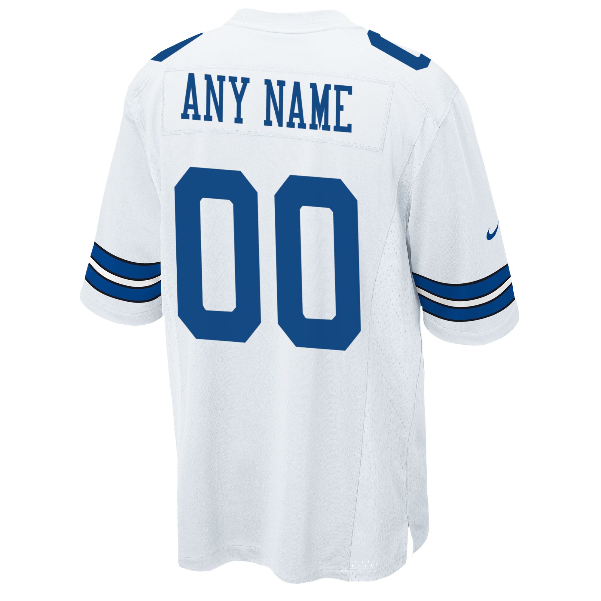 Dallas Cowboys White Custom Game NFL Jersey Men's