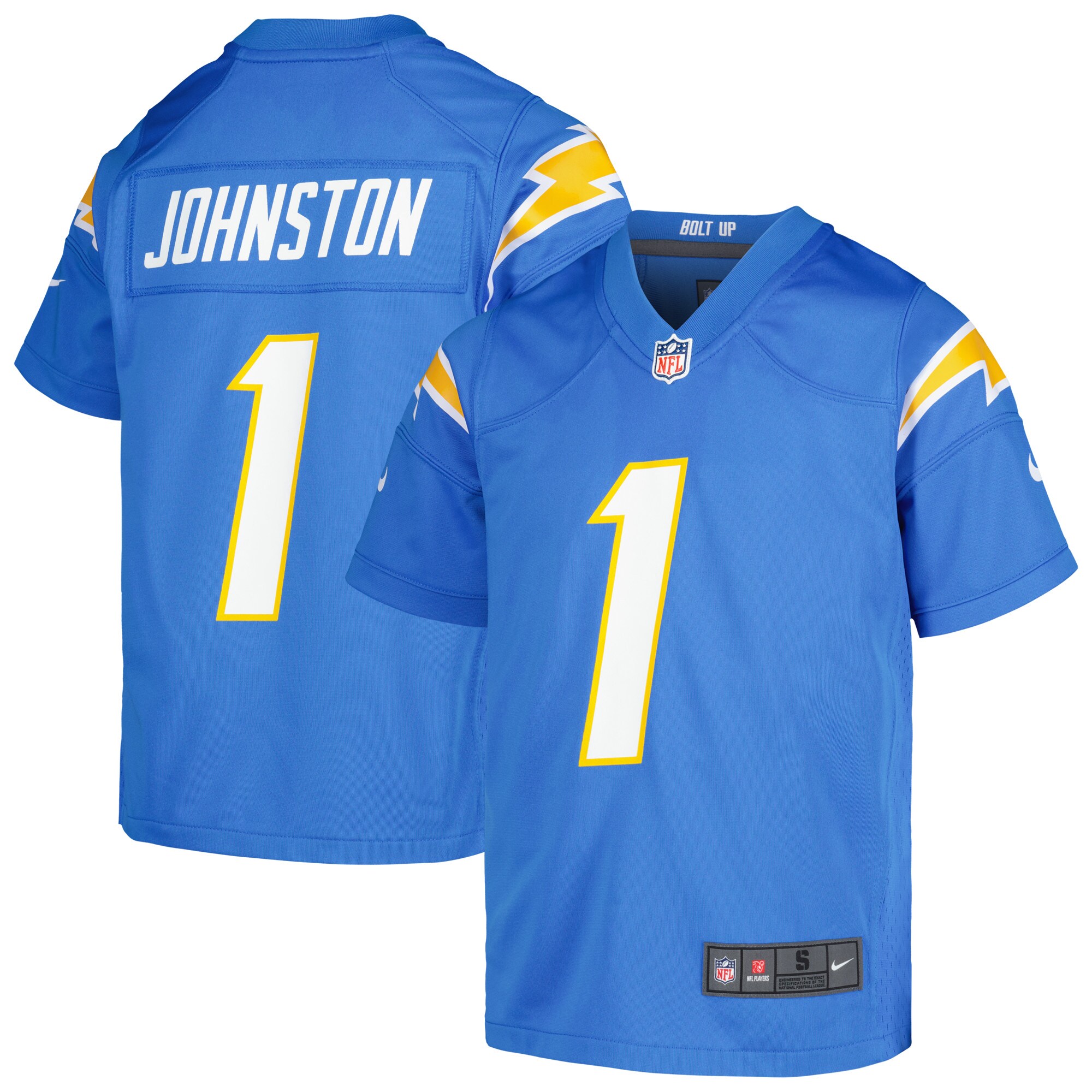 Los Angeles Chargers Quentin Johnston Powder Blue Game NFL Jersey Youth