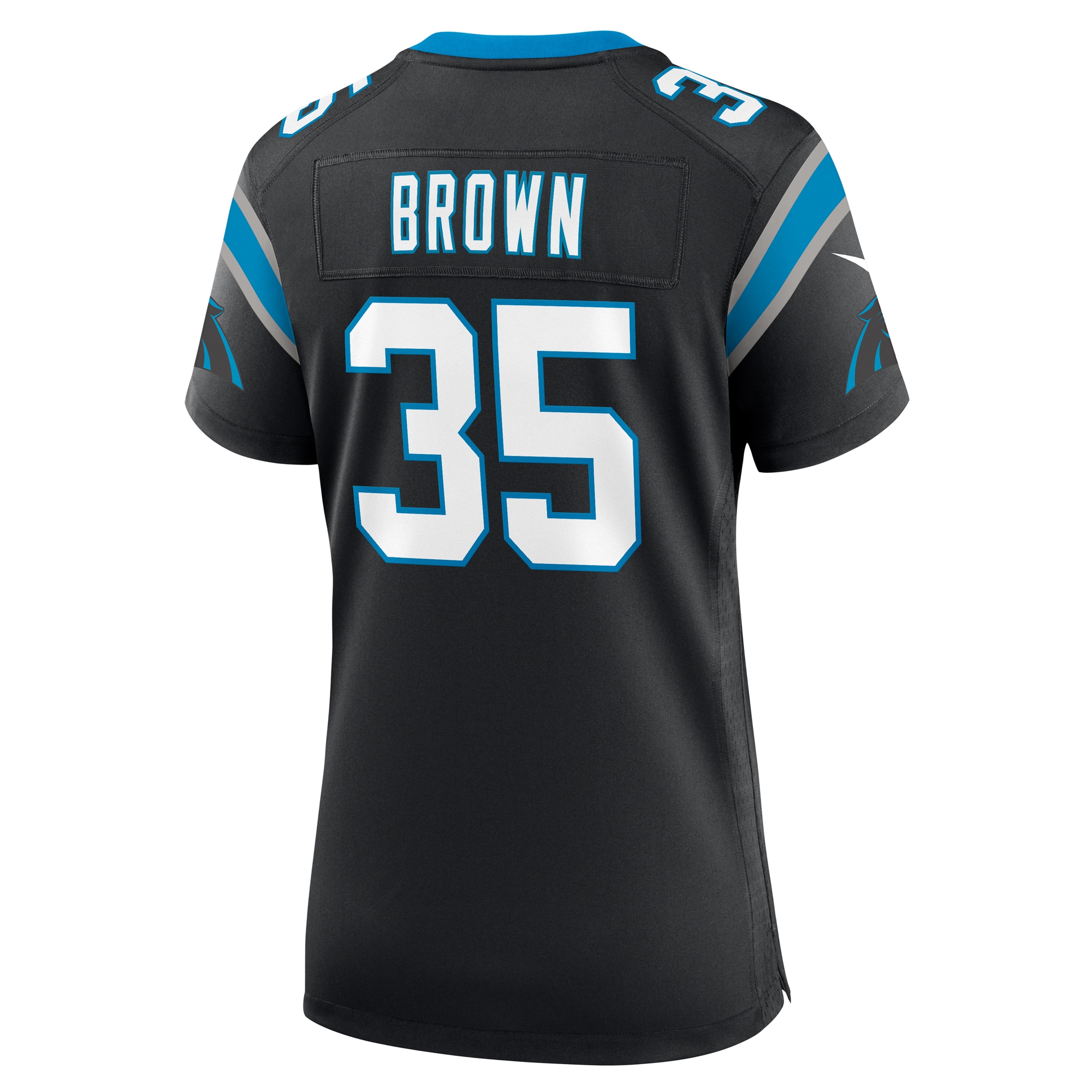 Carolina Panthers Anthony Brown Black Game NFL Jersey Women's