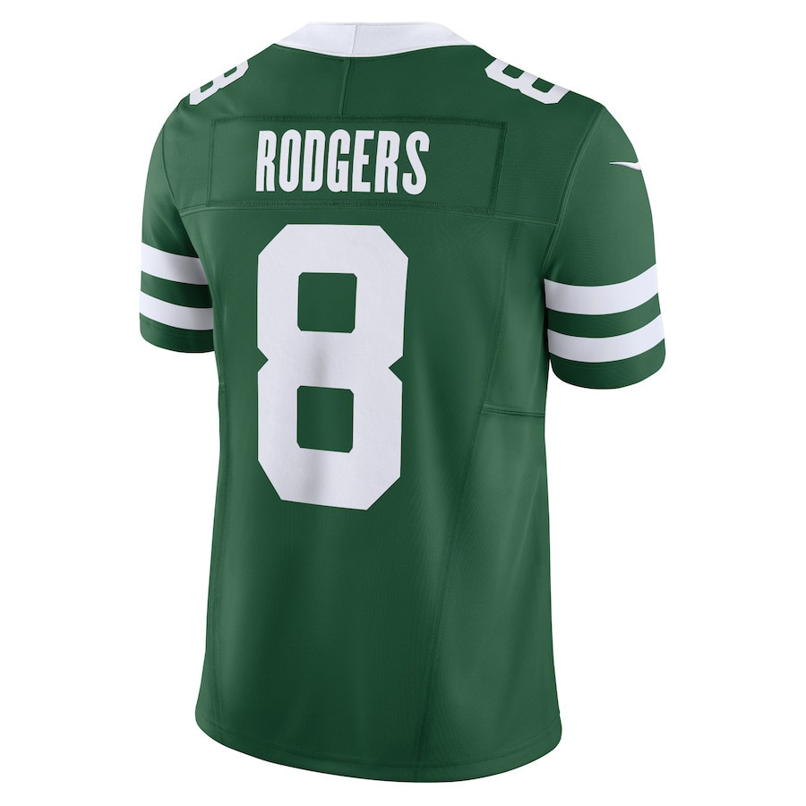 Aaron Rodgers 8 New York Jets Vapor F.U.S.E. Limited Legacy Green NFL Jersey Men's