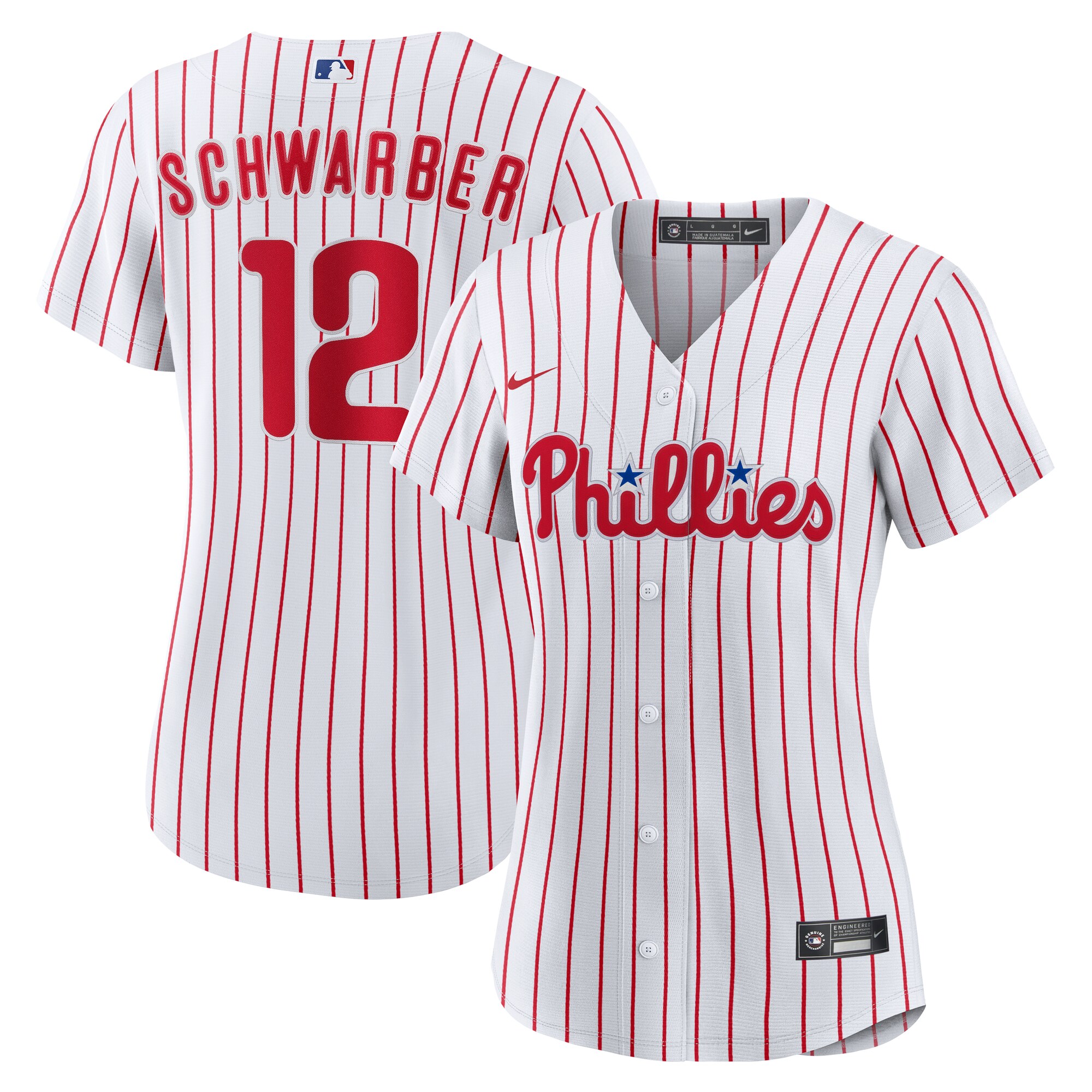 Philadelphia Phillies Kyle Schwarber White Home MLB Jersey Women's