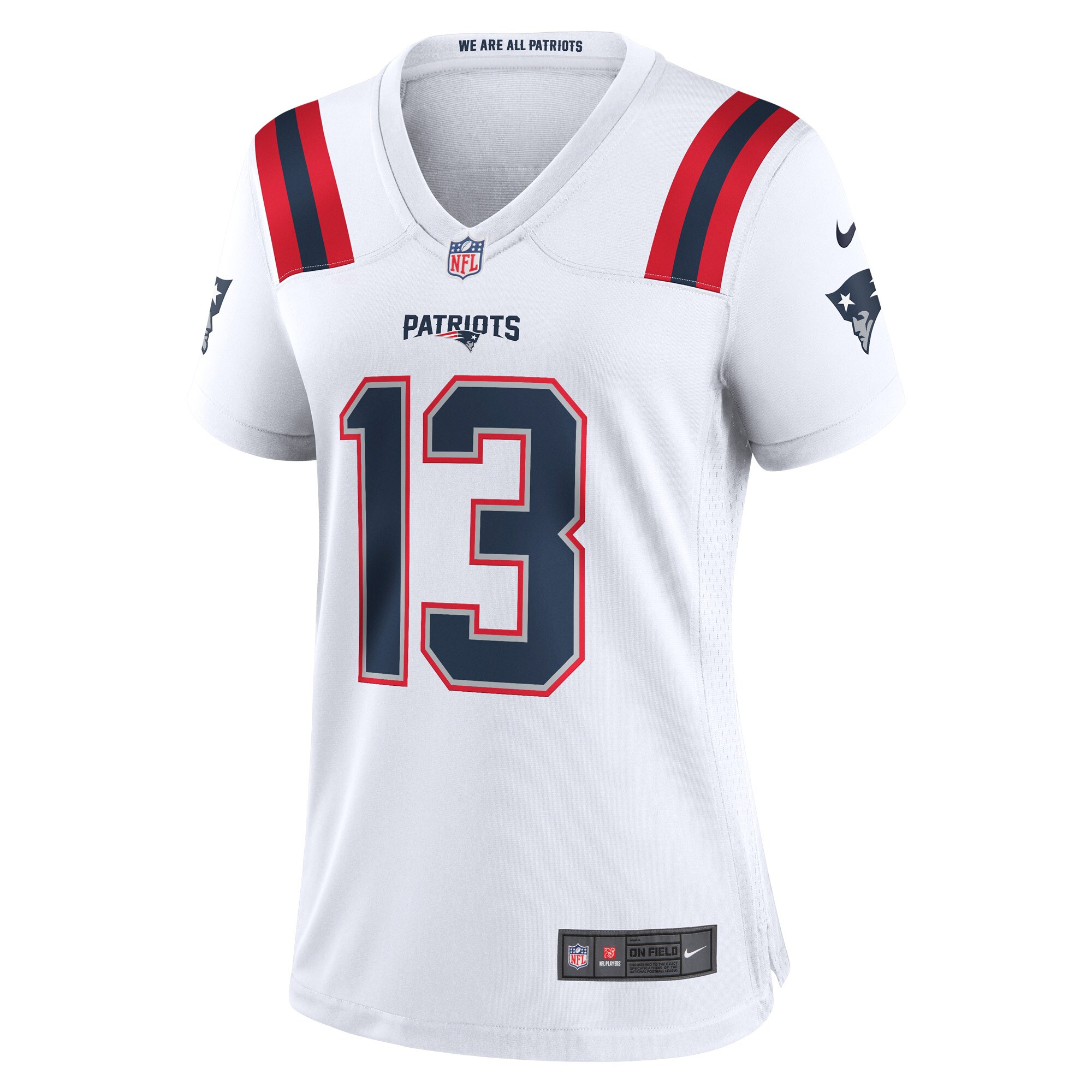 New England Patriots Jack Jones White Game Player NFL Jersey Women's