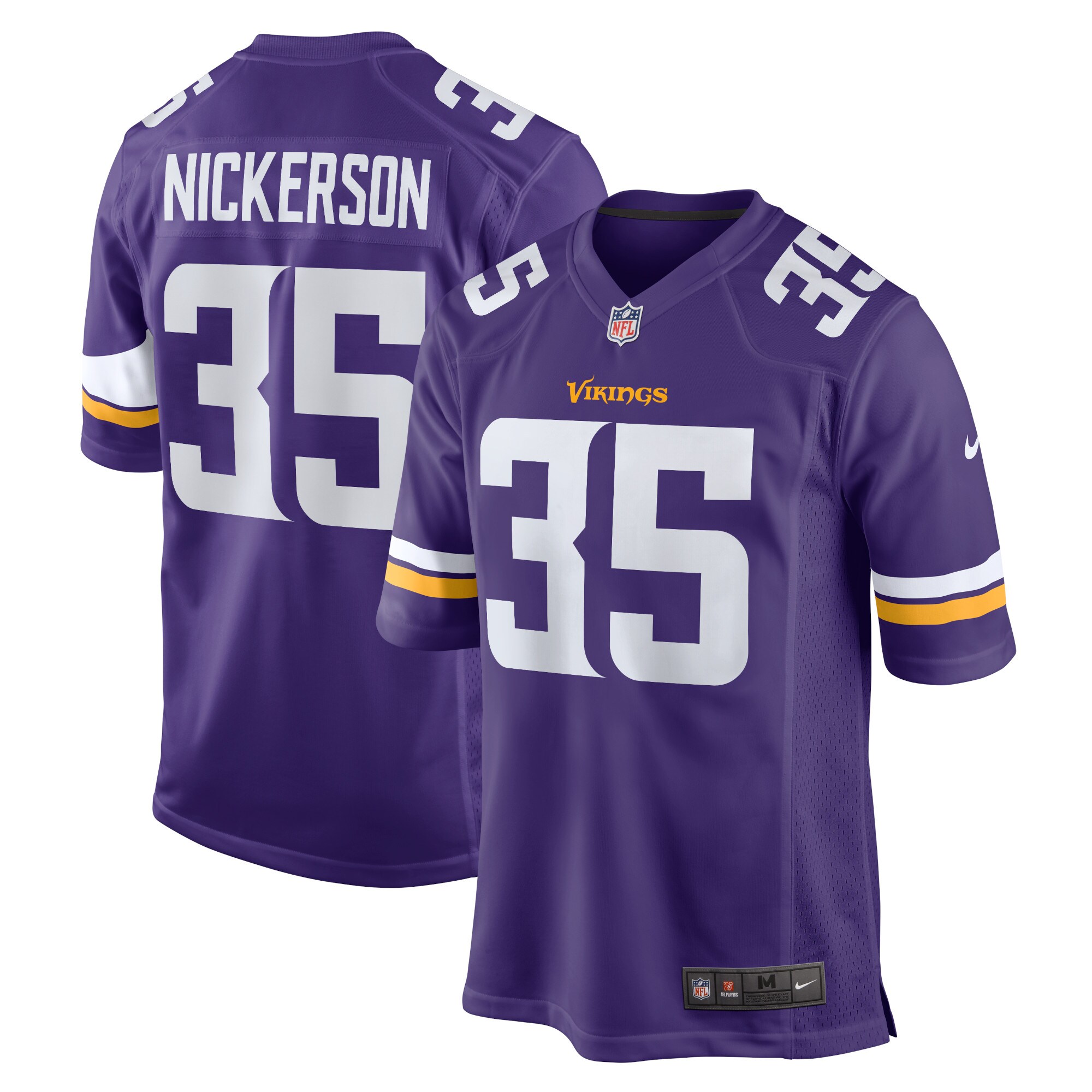 Minnesota Vikings Parry Nickerson Purple Home Game Player NFL Jersey Men's