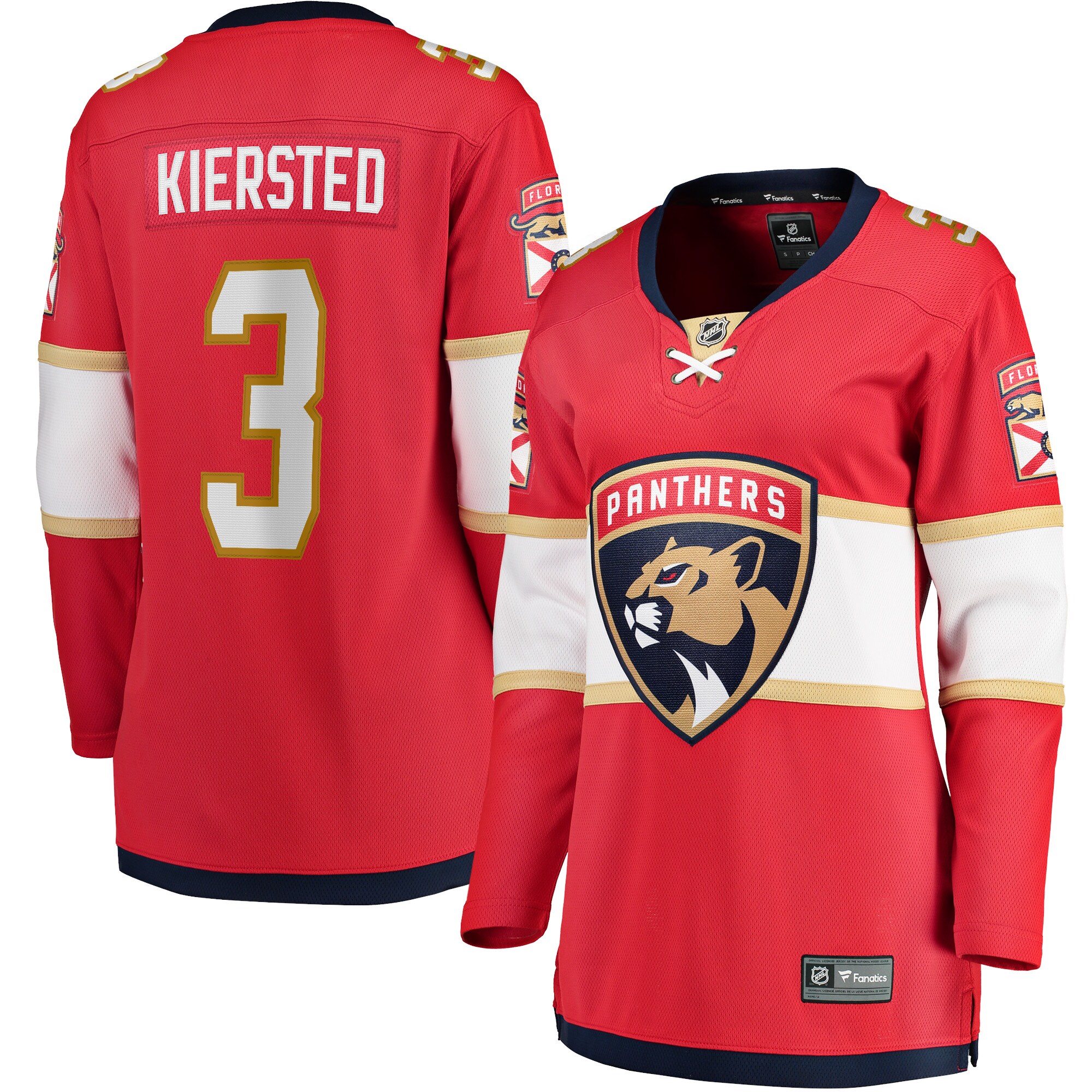 Florida Panthers Matt Kiersted Red Home Team Breakaway Player NHL Jersey Women's