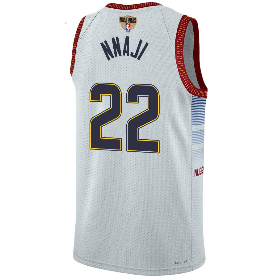 Zeke Nnaji 22 Denver Nuggets Final Champions 2023 Swingma White NBA Jersey Youth