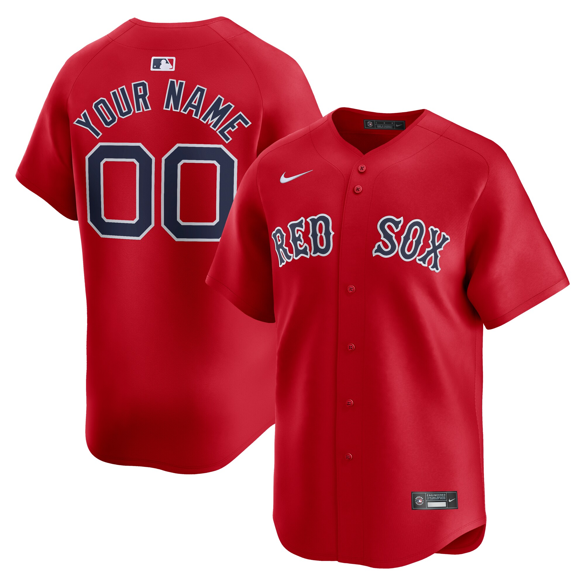 Boston Red Sox Red Alternate Limited Custom MLB Jersey Men's