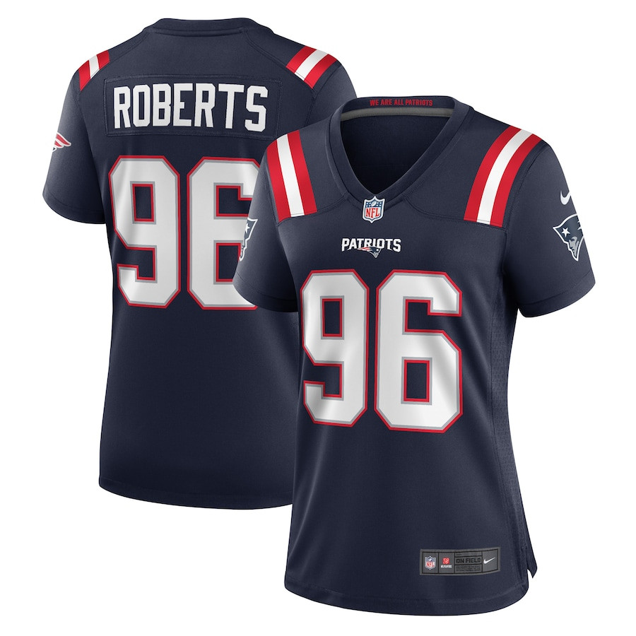 Sam Roberts 96 New England Patriots Game Navy NFL Jersey Women's