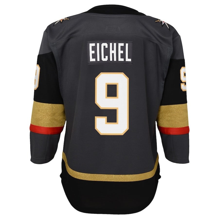 Jack Eichel 9 Vegas Golden Knights 2023 Stanley Cup Final Alternate Black NHL Jersey Youth
