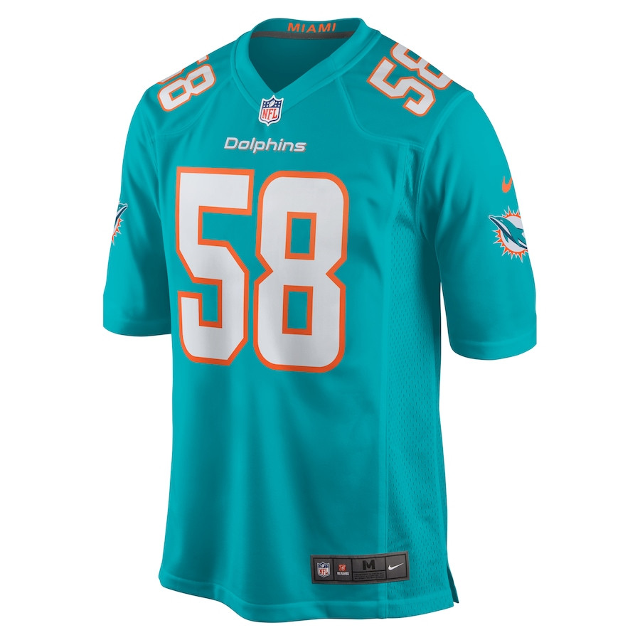 Shaquil Barrett 58 Miami Dolphins Game Aqua NFL Jersey Men's