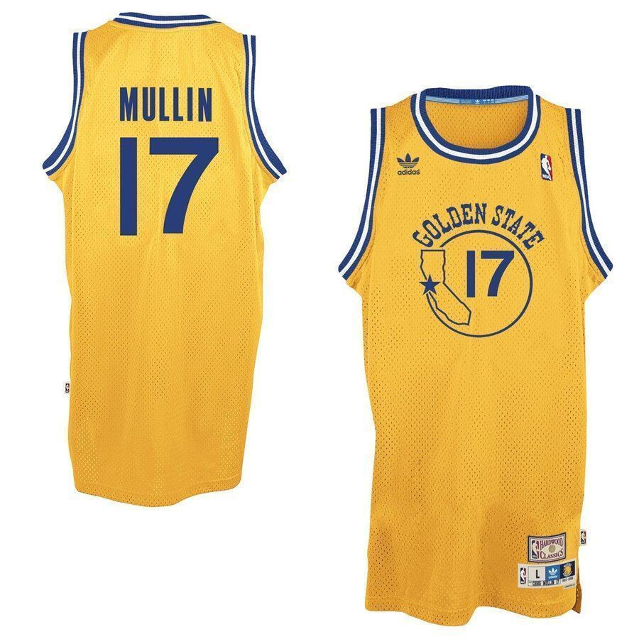 Chris Mullin Golden State Warriors Hardwood Classics Swingman Gold NBA Jersey Men's