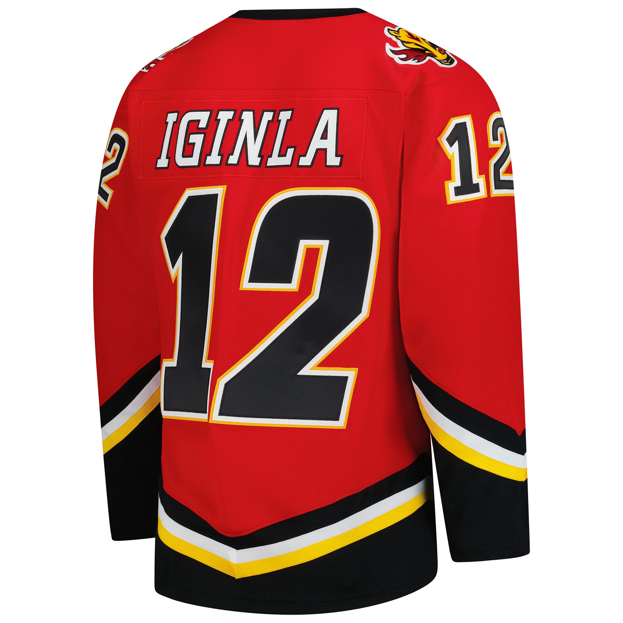 Calgary Flames Jarome Iginla Mitchell Ness Red 2003-04 Power Play NHL Jersey Men's