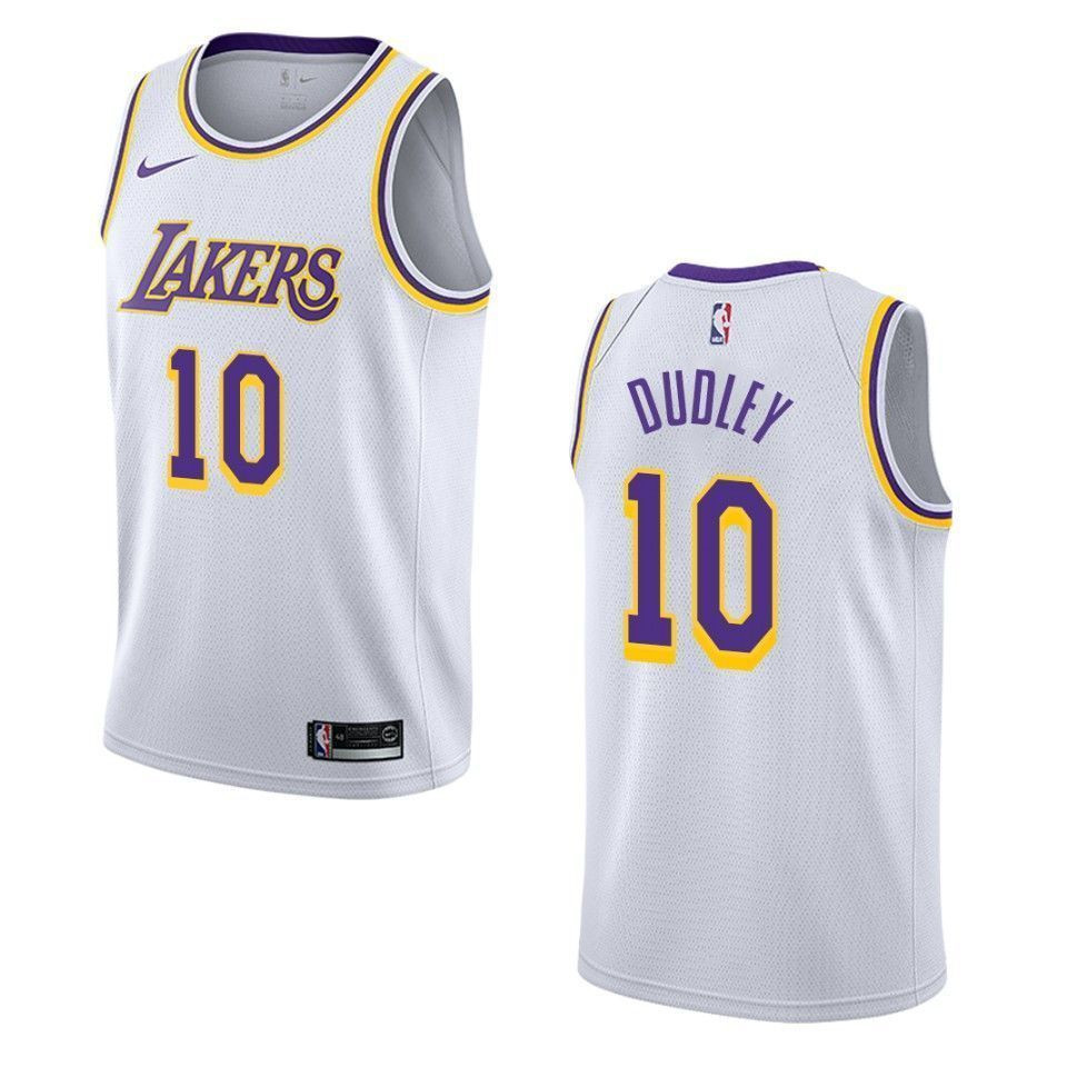 Los Angeles Lakers 10 Jared Dudley Association Swingman White NBA Jersey Men's