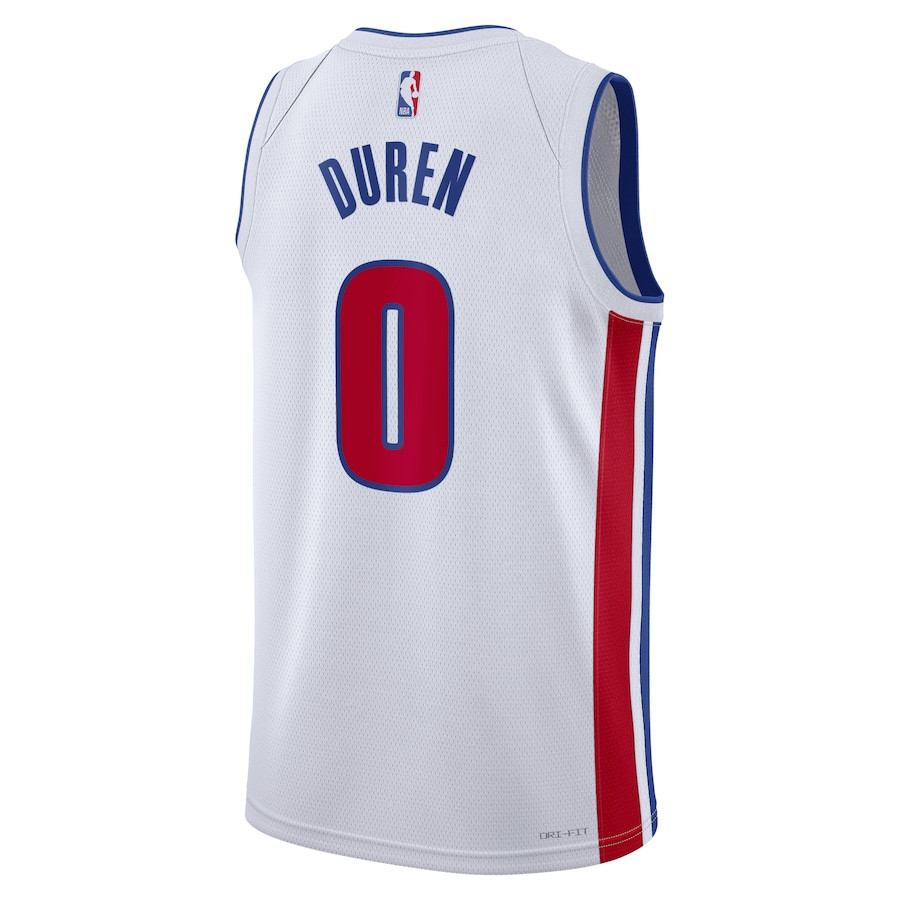 Jalen Duren 0 Detroit Pistons Unisex Swingman Association Editio White NBA Jersey Unisex