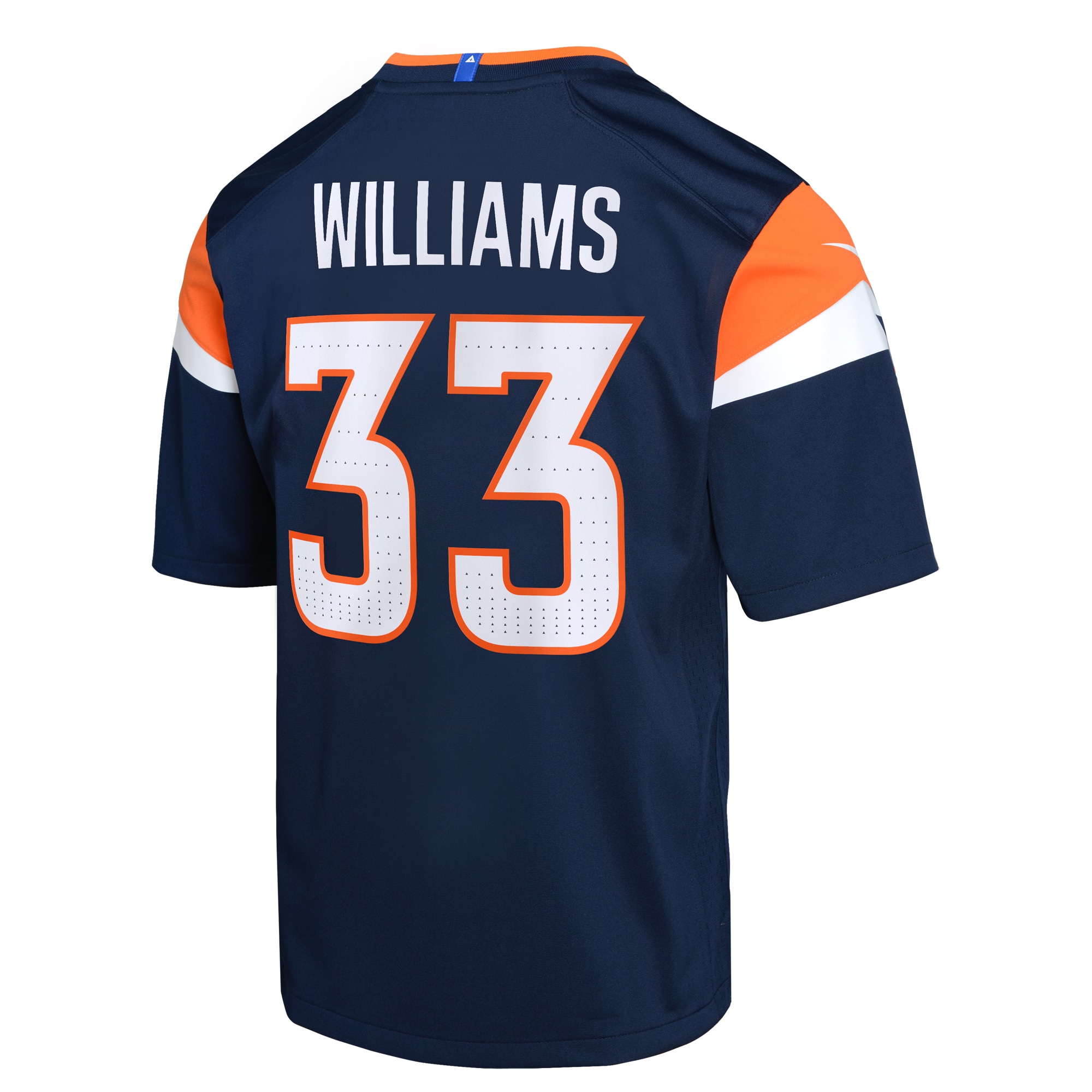 Denver Broncos Javonte Williams Navy Mile High Collection Game NFL Jersey Youth