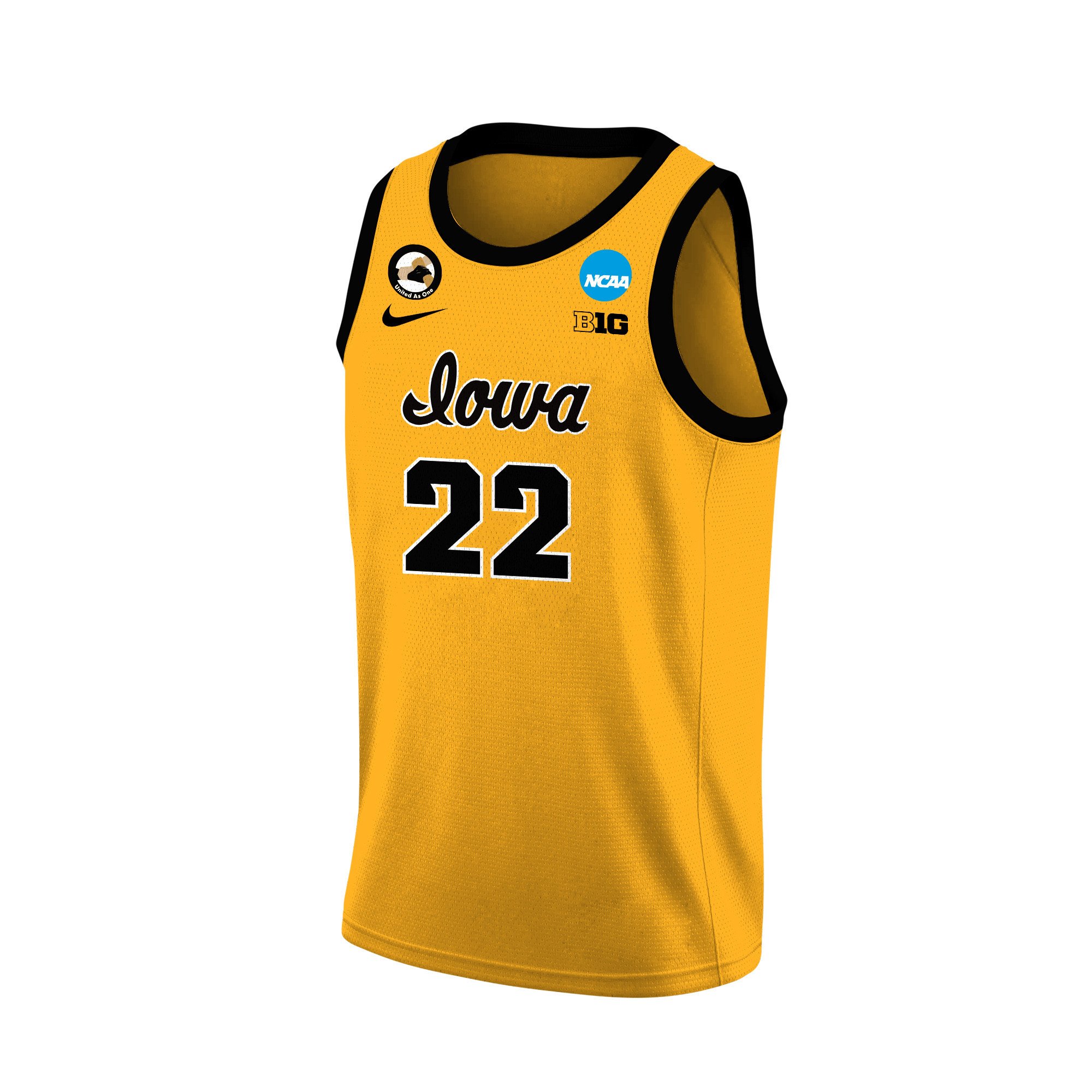Caitlin Clark 22 Iowa Hawkeyes 2024 Yellow Unisex NCAA Jersey Unisex