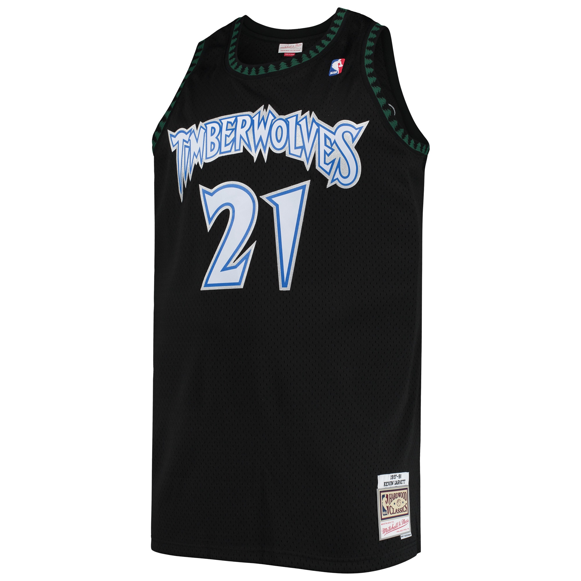 Mitchell Ness Kevin Garnett Black Minnesota Timberwolves 1997/98 Big Tall Hardwood Classics Swingman NBA Jersey Men's