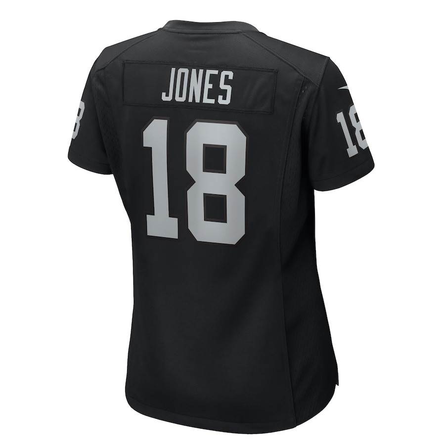Jack Jones 18 Las Vegas Raiders Game Black NFL Jersey Women's
