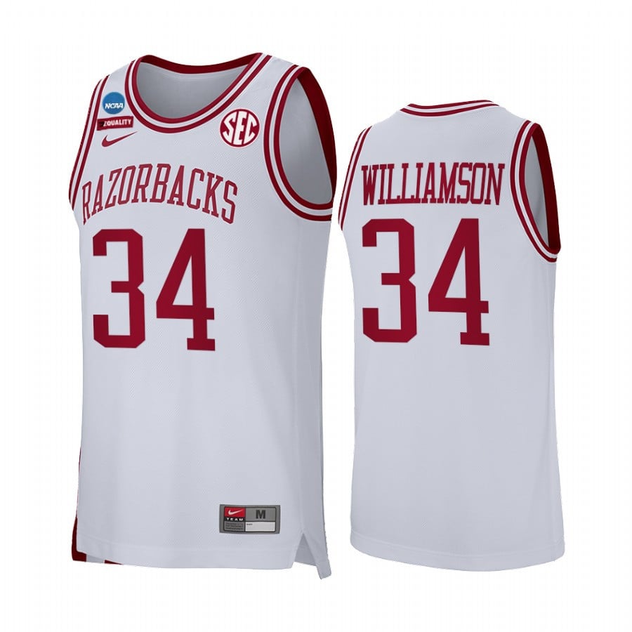 Corliss Williamson 34 Arkansas Razorback White Retro Alumni NCAA Jersey Men's