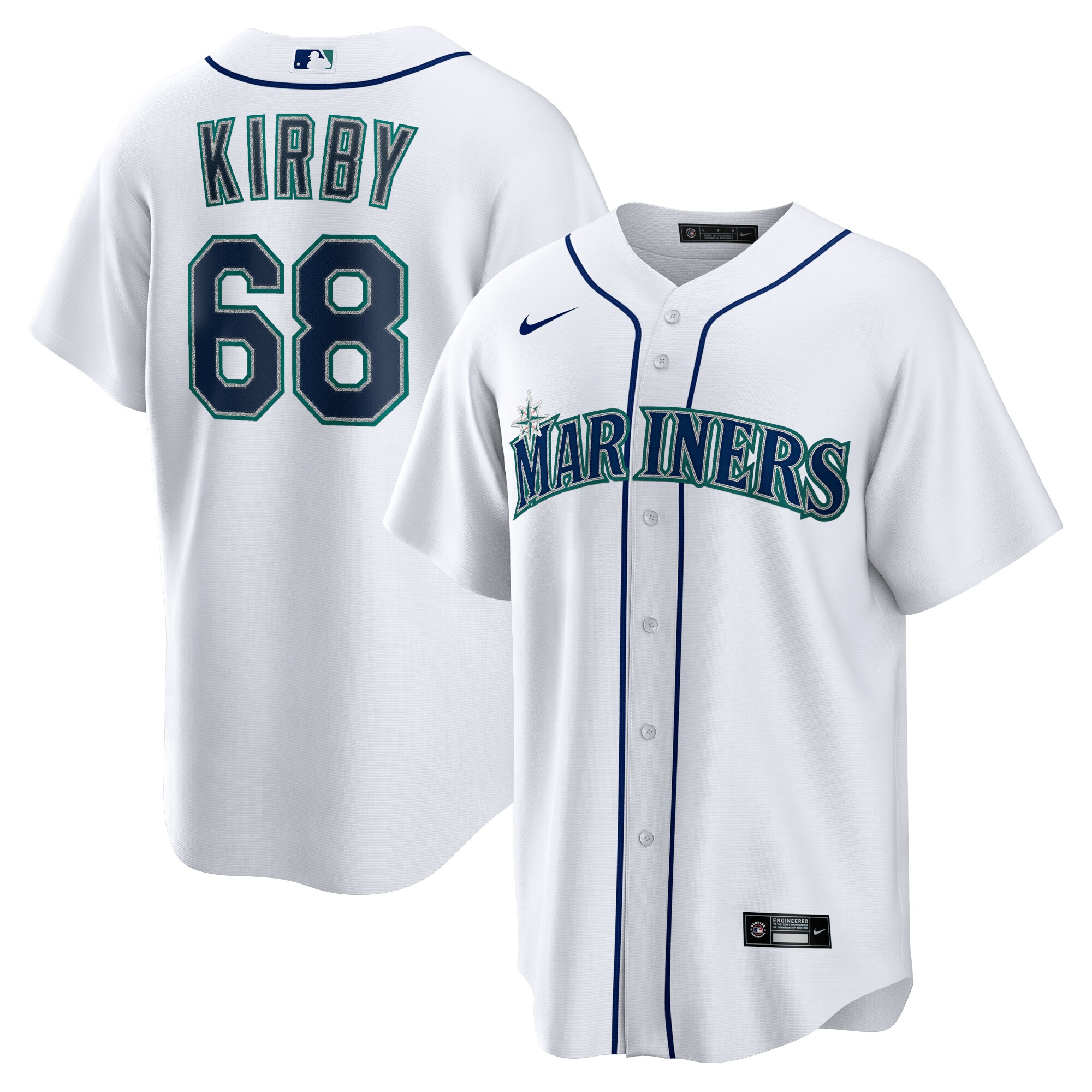 Seattle Mariners George Kirby White Home MLB Jersey Men's