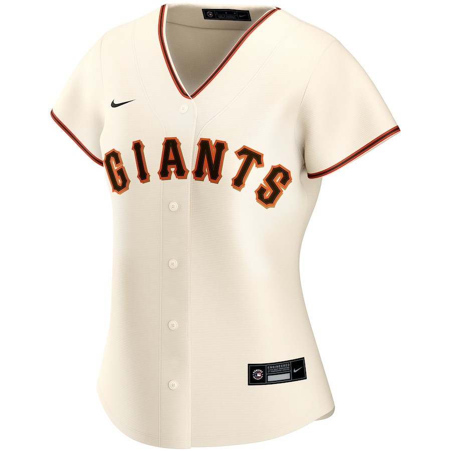 San Francisco Giants Home Custom Cream MLB Jersey Women's